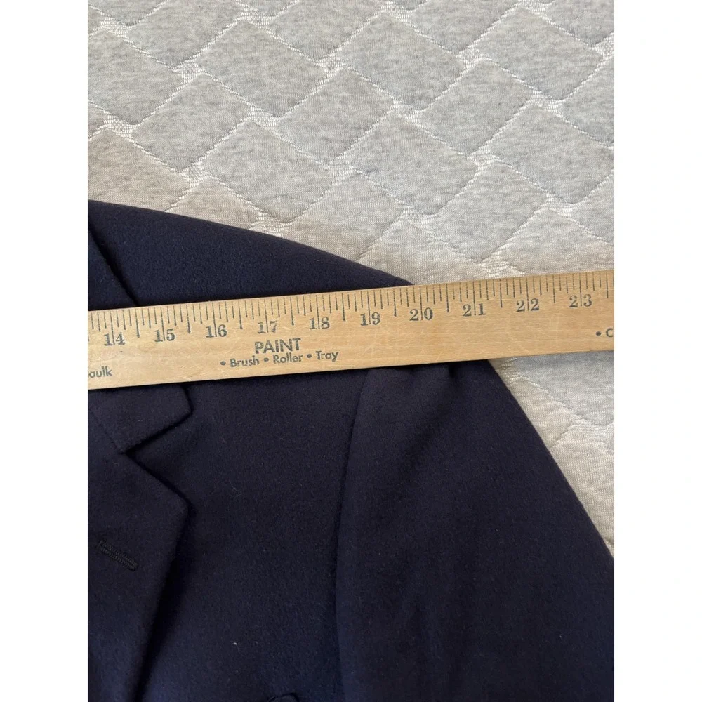 Peterborough Row Blazer Mens 46R Navy 100% Cashmere Sport Coat 2 Button Made USA